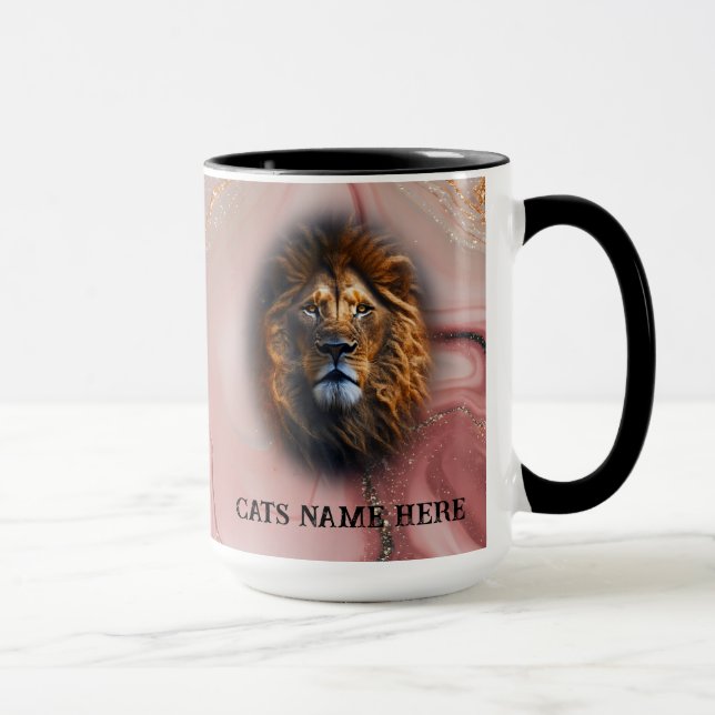 Taza Amo a mi gato Personalizado Texto personalizado ca (Derecha)