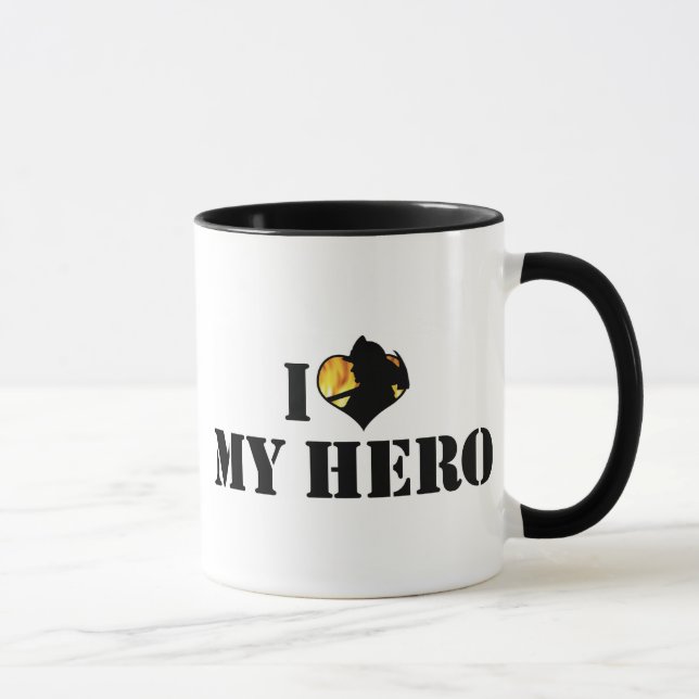 Taza Amo a mi héroe (Derecha)