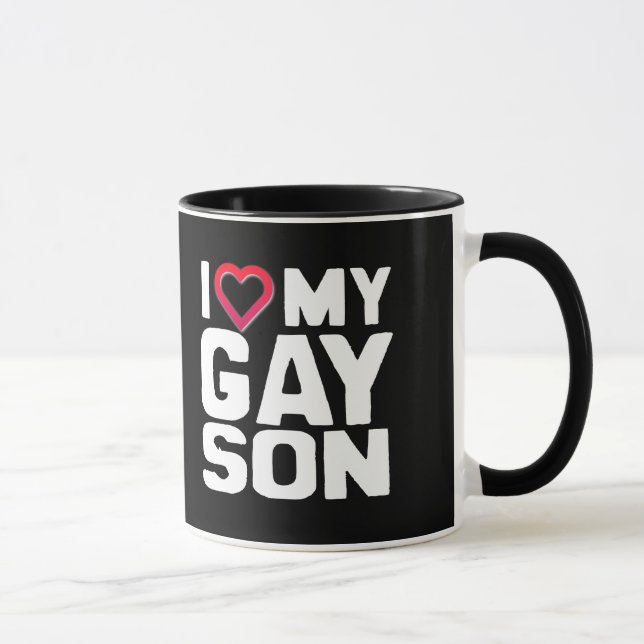 Taza Amo a mi hijo gay (Derecha)