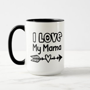 Taza Amo a mi mamá flecha negra