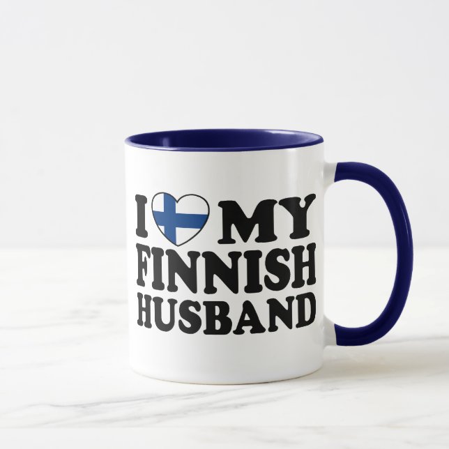 Taza Amo a mi marido finlandés (Derecha)