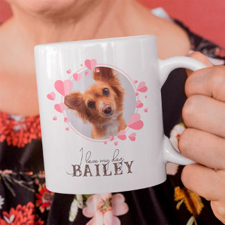 Taza Amo a mi Mascota de gato perro con foto y nombre P