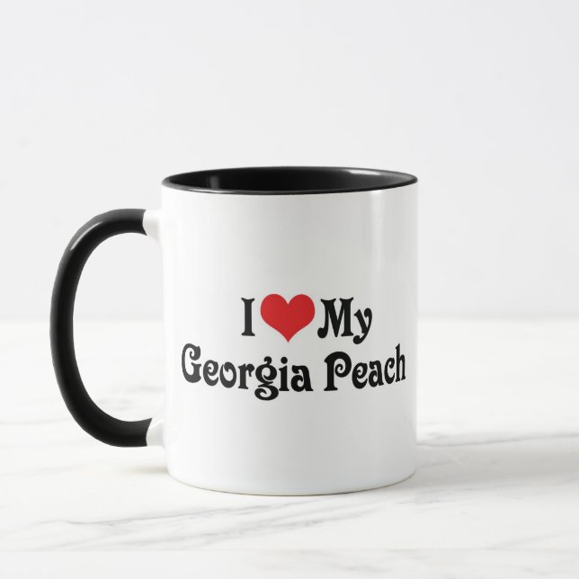 Taza Amo a mi melocotón de Georgia (Izquierda)