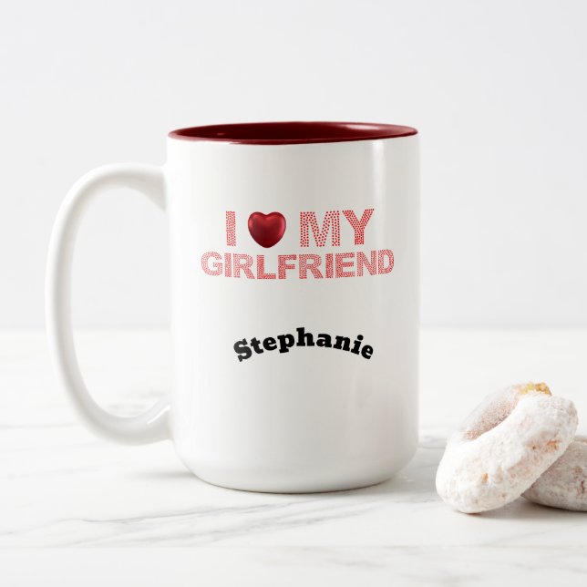 Taza Amo A Mi Novia (Con donut)