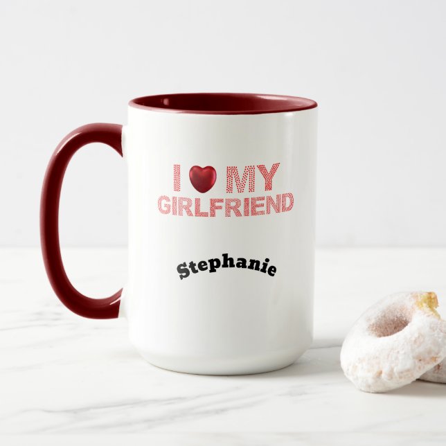 Taza Amo A Mi Novia (Con donut)