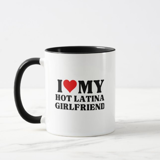 Taza Amo A Mi Novia Latina Caliente (Izquierda)