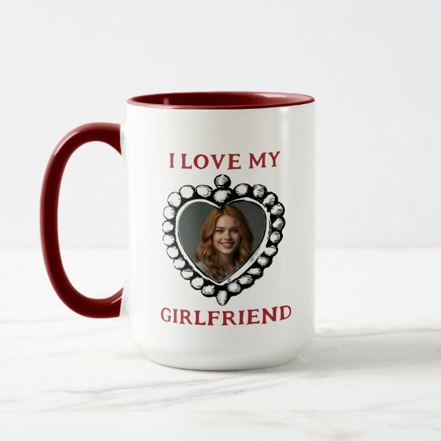 Taza amo a mi novia Photo Mug (Izquierda)