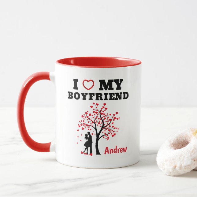 Taza Amo a mi novio dos tonos (Con donut)