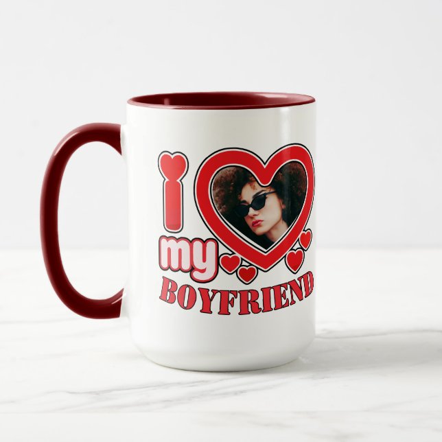 Taza Amo A Mi Novio Personalizado (Izquierda)