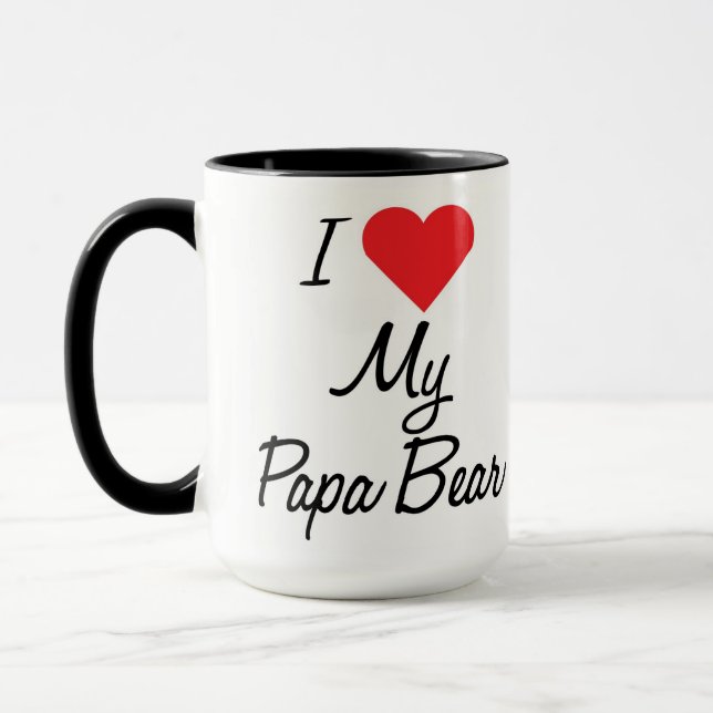 Taza Amo a mi papá Oso Café Mug (Izquierda)