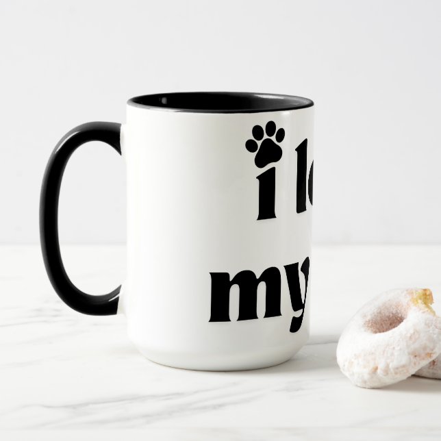 Taza Amo A Mi Perro (Con donut)