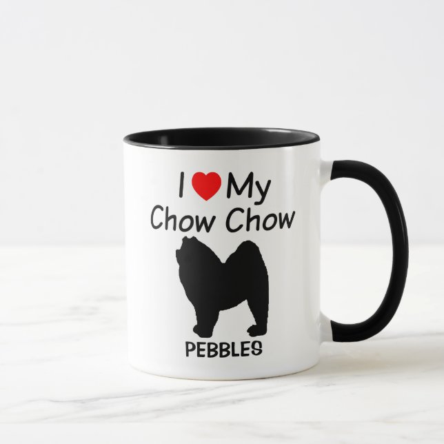 Taza Amo A Mi Perro Chow Chow (Derecha)