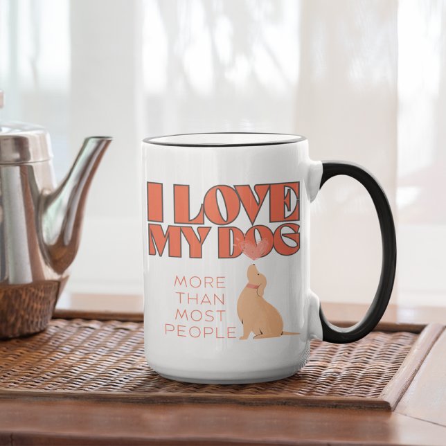 Taza Amo a mi perro más que a la mayoría de la gente (Subido por el creador)