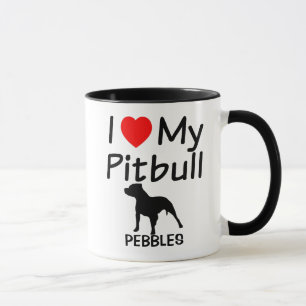 Taza Amo A Mi Perro Pitbull