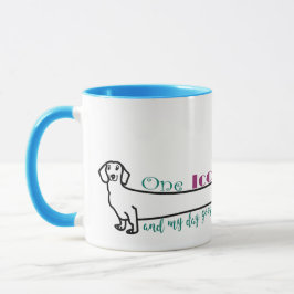 Taza Amo a mi perro salchicha dachshund divertido lindo