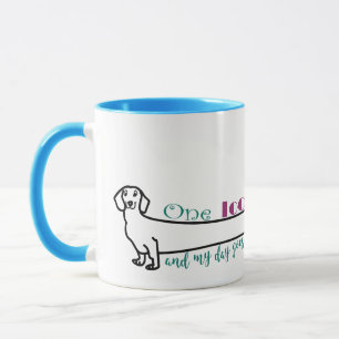 Taza Amo a mi perro salchicha dachshund divertido lindo