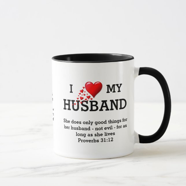 Taza AMO A MI PERSONALIZADO MARIDO | cristiano | Valent (Derecha)