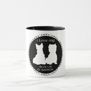 Taza Amo a mi Scottie y Westie