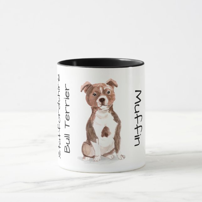 Taza Amo a mi Staffordshire Bull Terrier (Centro)