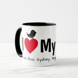 Taza Amo a mis Fids Canario Pinzón