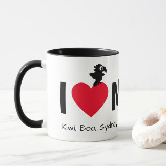 Taza Amo a mis Fids Loro Niños Emplumados
