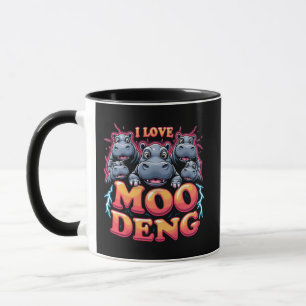 Taza Amo a Moo Deng Baby Hippo Amantes