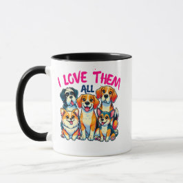 Taza Amo a todos los dueños de perros Pet Lover