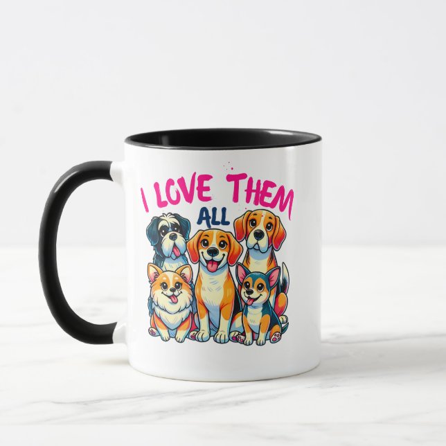 Taza Amo a todos los dueños de perros Pet Lover (Izquierda)