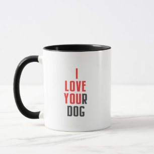 Taza Amo a tu perro - Mensaje oculto divertido Te amo