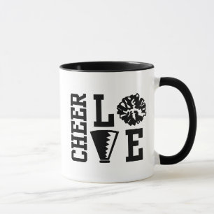 Taza Amo alegre negro y blanco