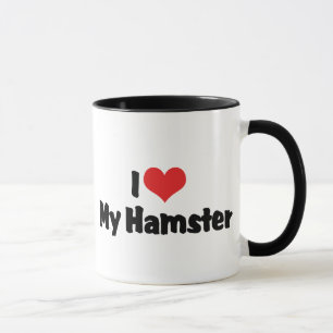 Taza Amo corazón a mi hámster
