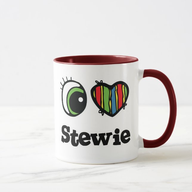 Taza Amo (Corazón) a Stewie (Derecha)