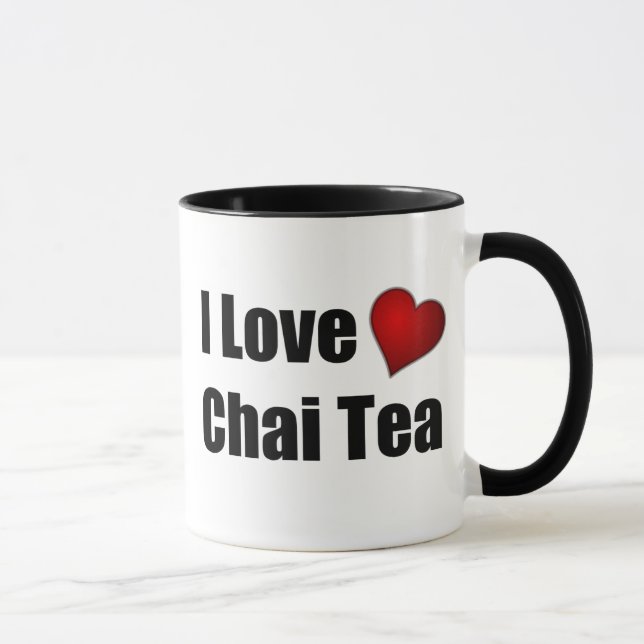 Taza Amo (corazón) Chai Tea - Personalizable Tea Mug (Derecha)