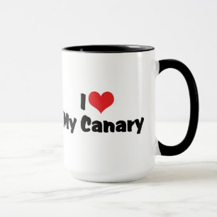 Taza Amo corazón mi canario - Amante de las aves