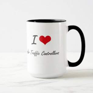 Taza Amo diseño artístico de los controladores aéreo