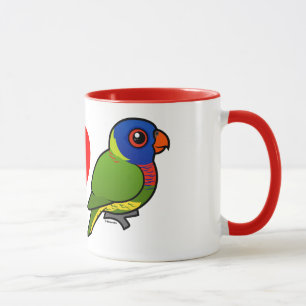 Taza Amo el arco iris Lorikeets