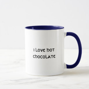 Taza amo el chocolate caliente
