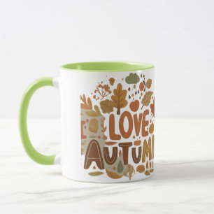 Taza Amo el coma de otoño