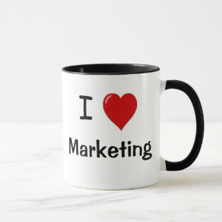 Taza Amo el comercializar del márketing me amo - el