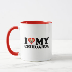 Taza Amo (el corazón) mi Chihuahua