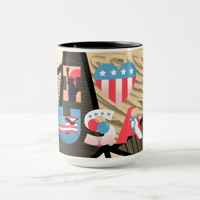 Taza AMO el Diseño de EE. UU. (Centro)