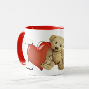 Taza Amo el hacer de los osos personalizados