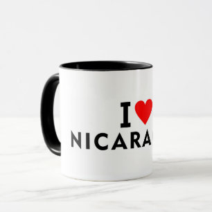 Taza Amo el país de Nicaragua como el turismo de viajes