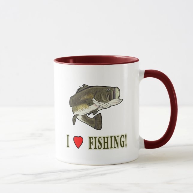 Taza Amo el pescar: Perca americana (Derecha)