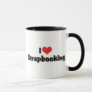 Taza Amo el scrapbooking del corazón -Amante del álbum 