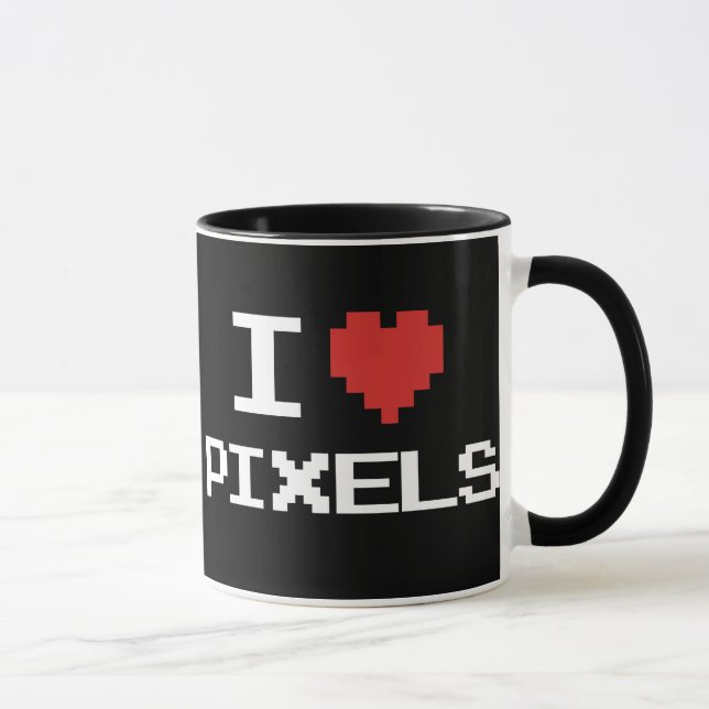 Taza Amo el videojugador retro pixelated los pixeles (Derecha)