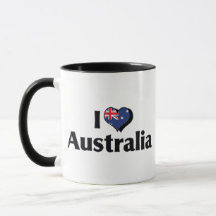 Taza Amo la bandera de Australia