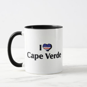 Taza Amo la bandera de Cabo Verde