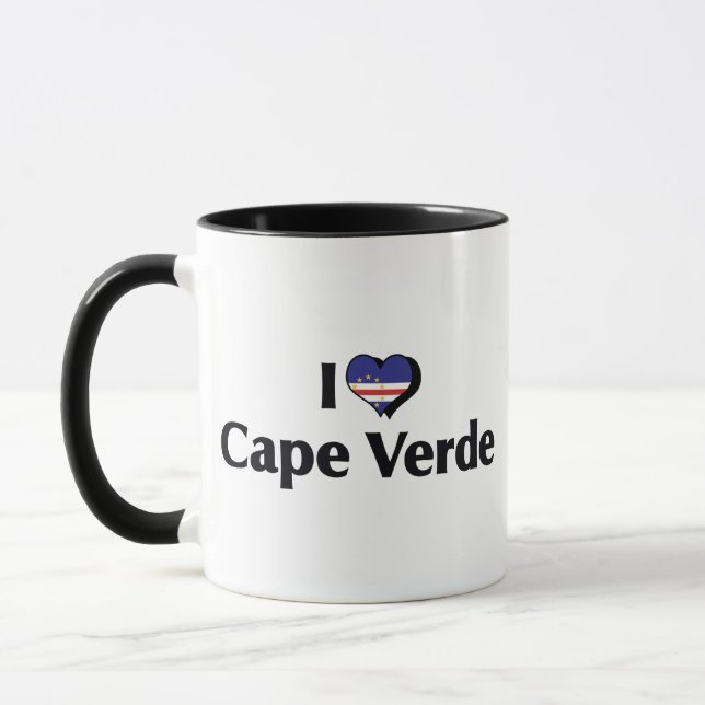 Taza Amo la bandera de Cabo Verde (Izquierda)