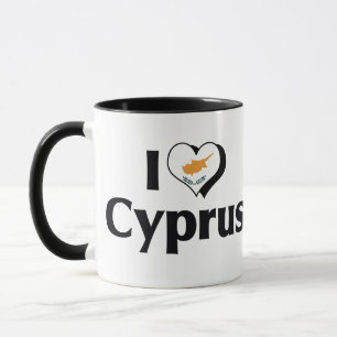 Taza Amo la bandera de Chipre